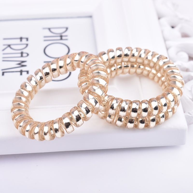 Coil Wire Hair Tie Elastic Hair Ring Ponytail Holder