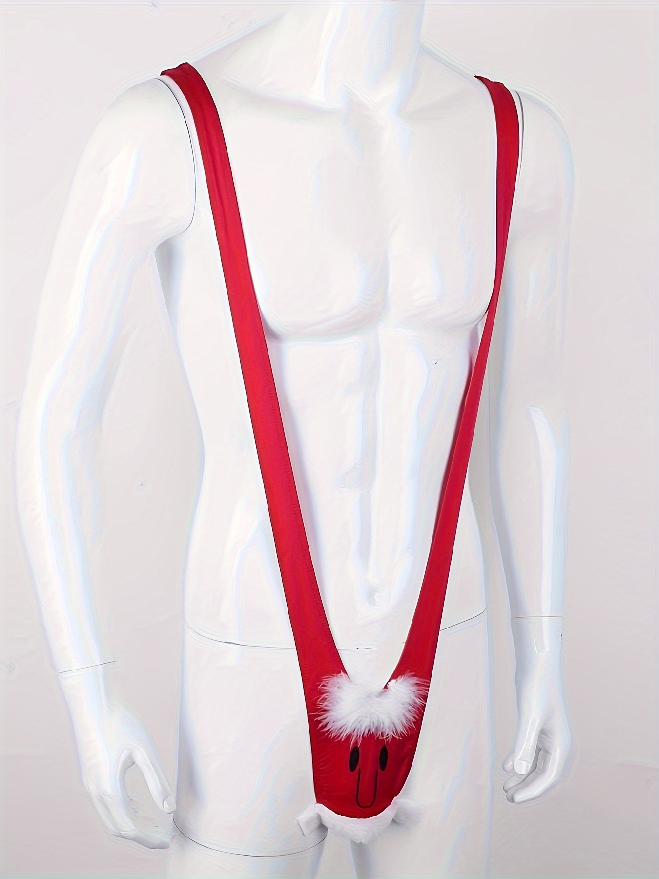  FreeNFond Christmas Gag Gift Mankini Men Thong Underwear for  White Elephant Exchange Gifts Valentines Day: Clothing, Shoes & Jewelry