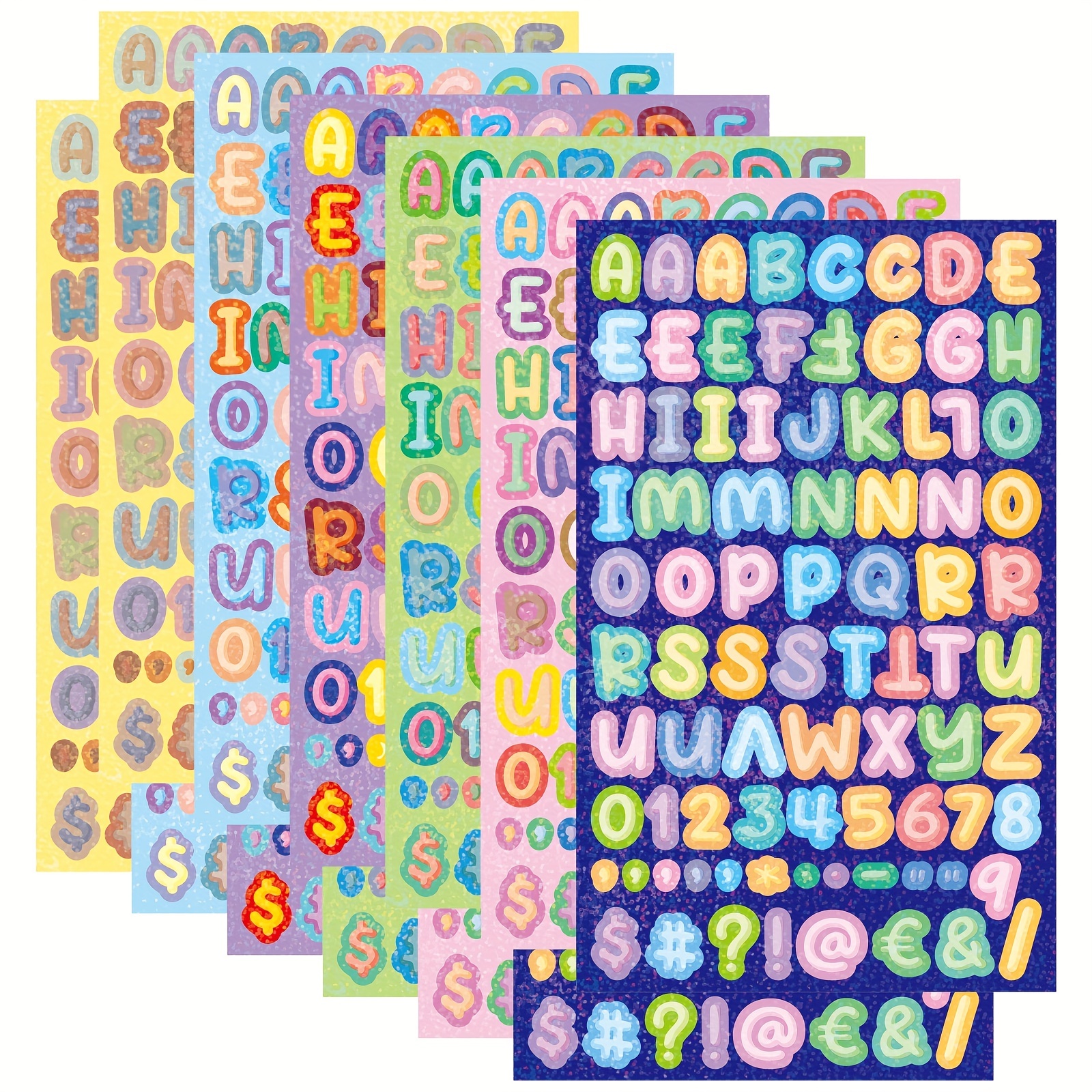 12 Sheets Letter Stickers, 2.5'' Self Adhesive Vinyl Letters