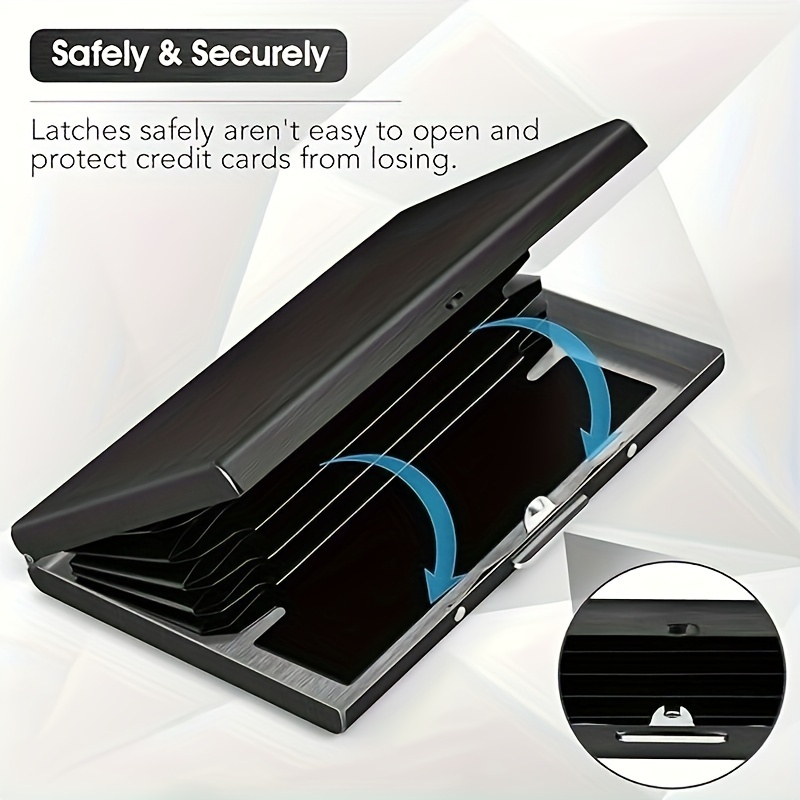 credit card holder protector stainless steel credit card wallet slim rfid metal credit card case for women or men details 0