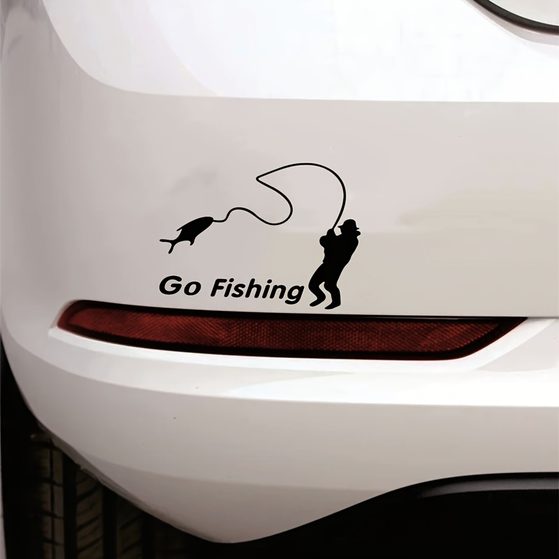 Go Fishing Sticker Car Sticker Creative Car Door Window - Temu Japan