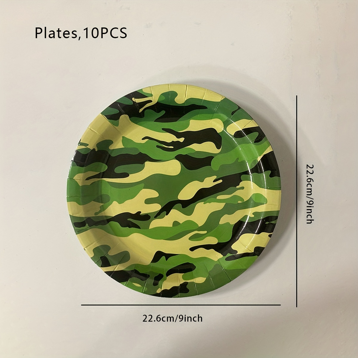 militaire camouflage thème partie décoration vaisselle jetable