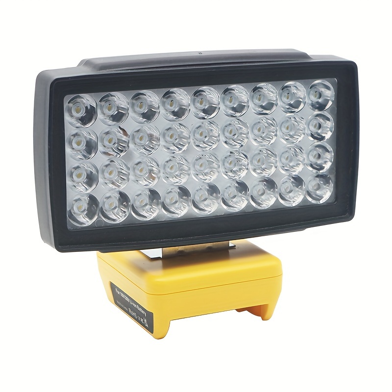 18W 2000LM Cordless LED Work Light for Black and Decker 20V