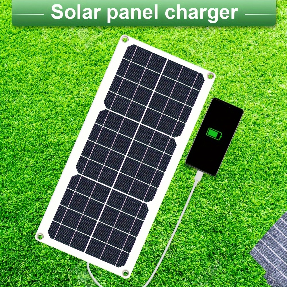 1pc Tragbares Solarpanel USB Schnellladegerät Solarpanel Kit