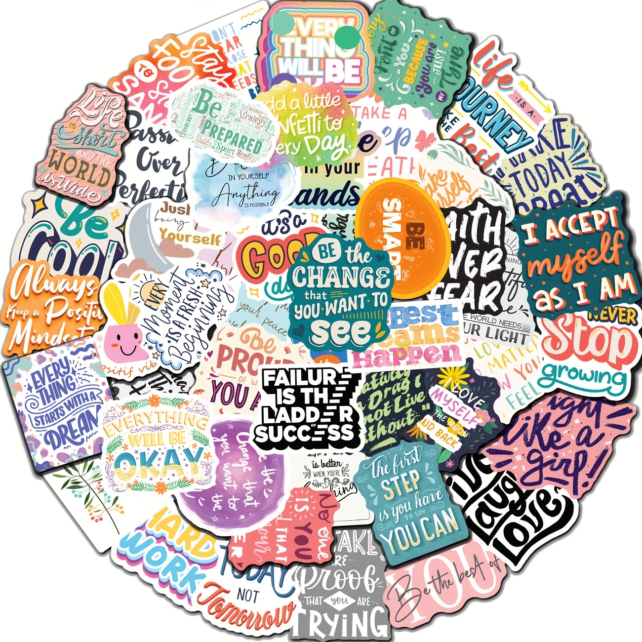  450PCS Inspirational Stickers for Adults Teens, Motivational  Stickers for Water Bottles Students Affirmative Positive Reward Words Quote  Bulk for Scrapbook : Office Products