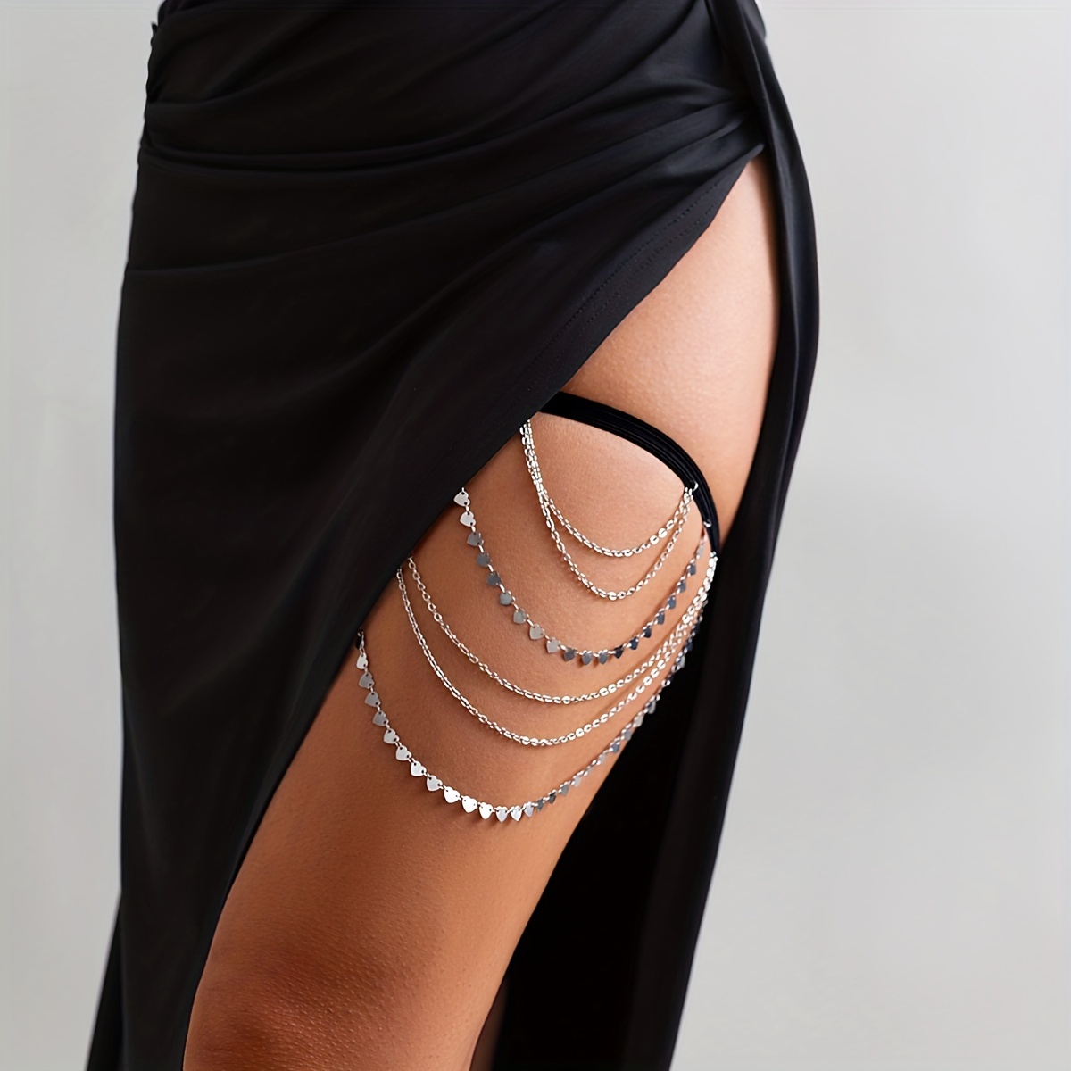 Sexy Leg Chain with Tassel Elastic Body Accessory