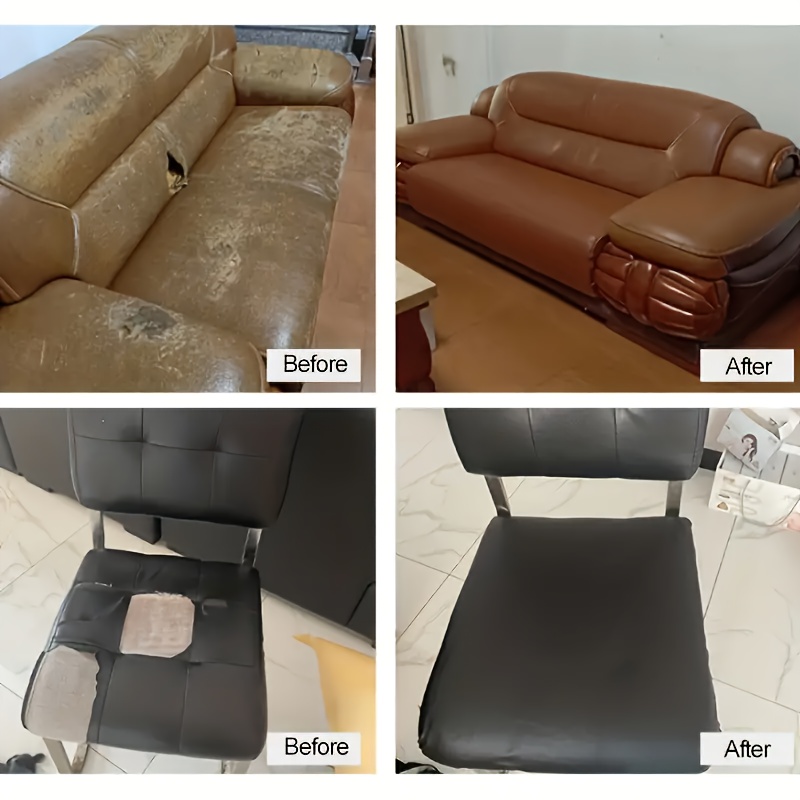 DIY Sofa Repair Using Leather Patch Stickers 
