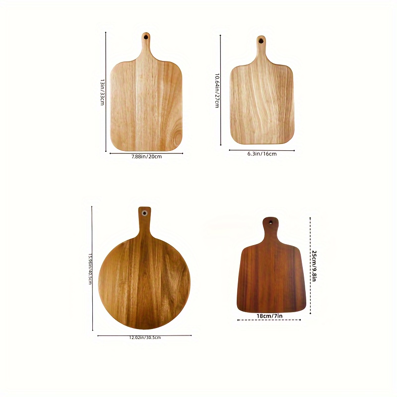 Bamboo Wood Pizza Board Wooden Tray Western Cut Bread Steak - Temu