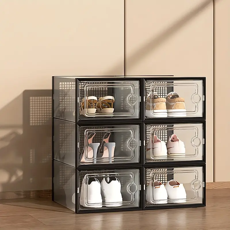 Drop Front Shoe Boxes Shoes Storage Containers Organizer - Temu