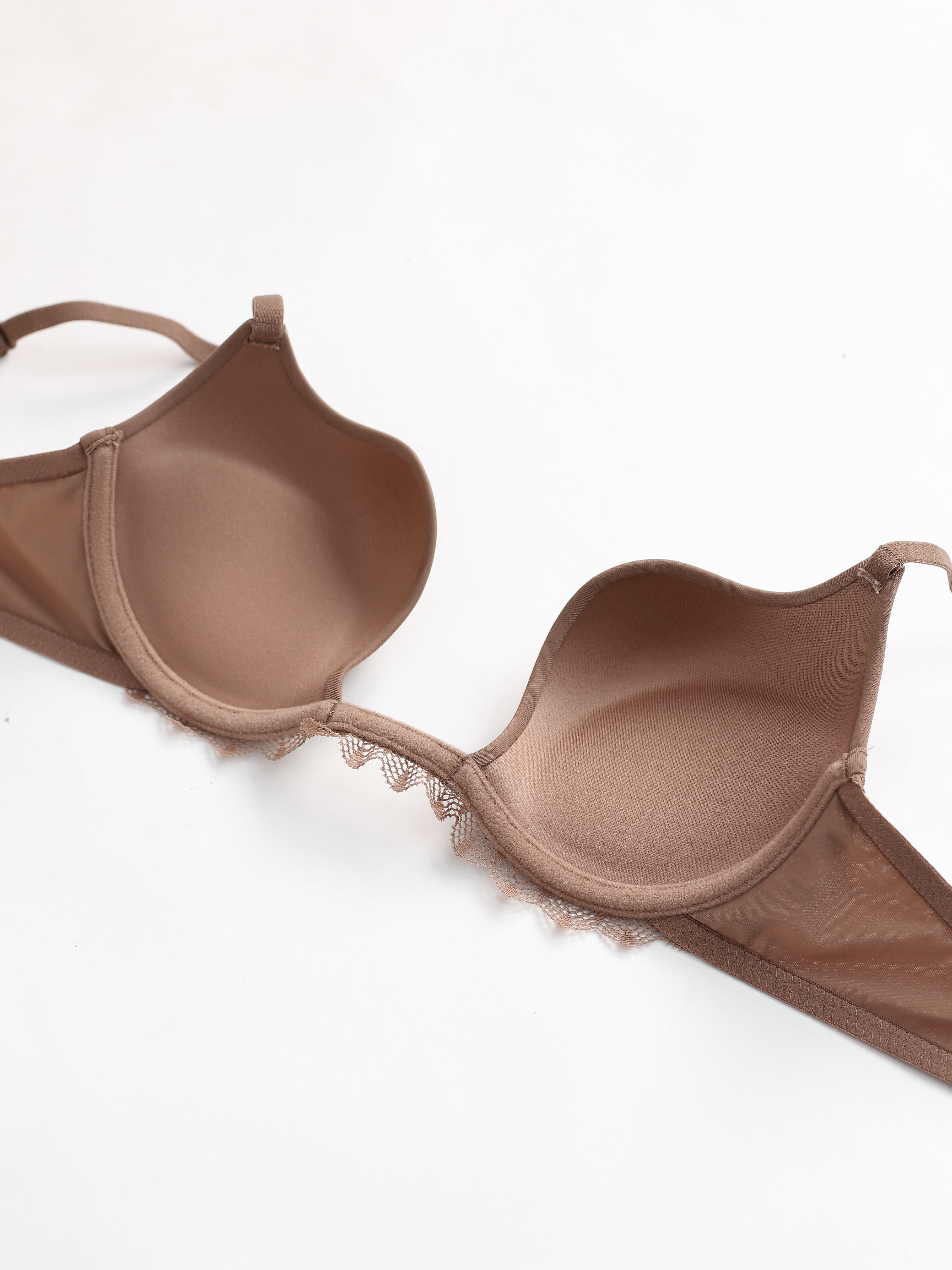 Buy Smooth Push-up Bra - Lace Side Trims - 1630 (36C, Brown