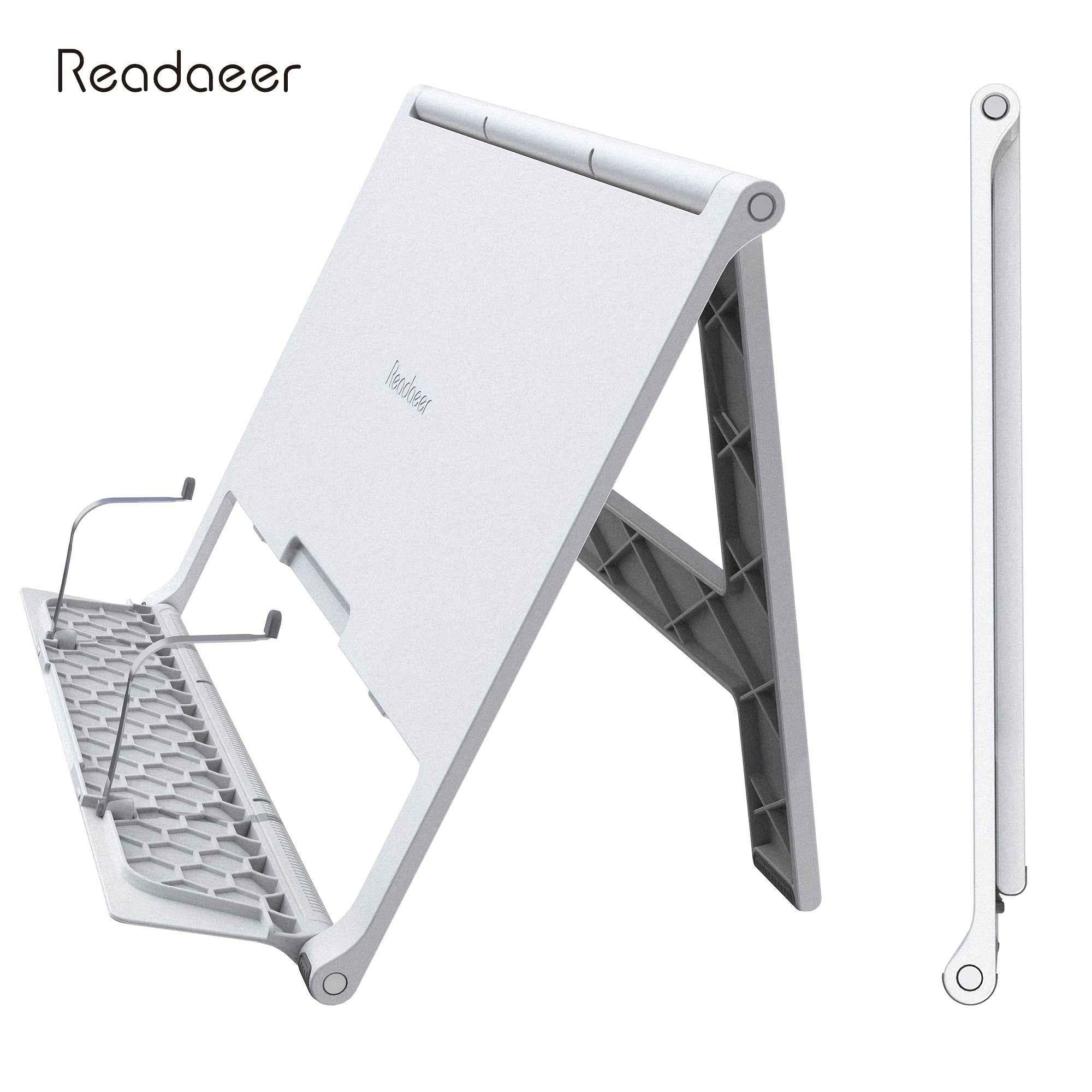 Metal Book Stand for Desk, Adjustable Reading Rest Book Holder, Portable  Cookbook Documents Holder, Sturdy Typing Stand for Recipes Textbooks Tablet