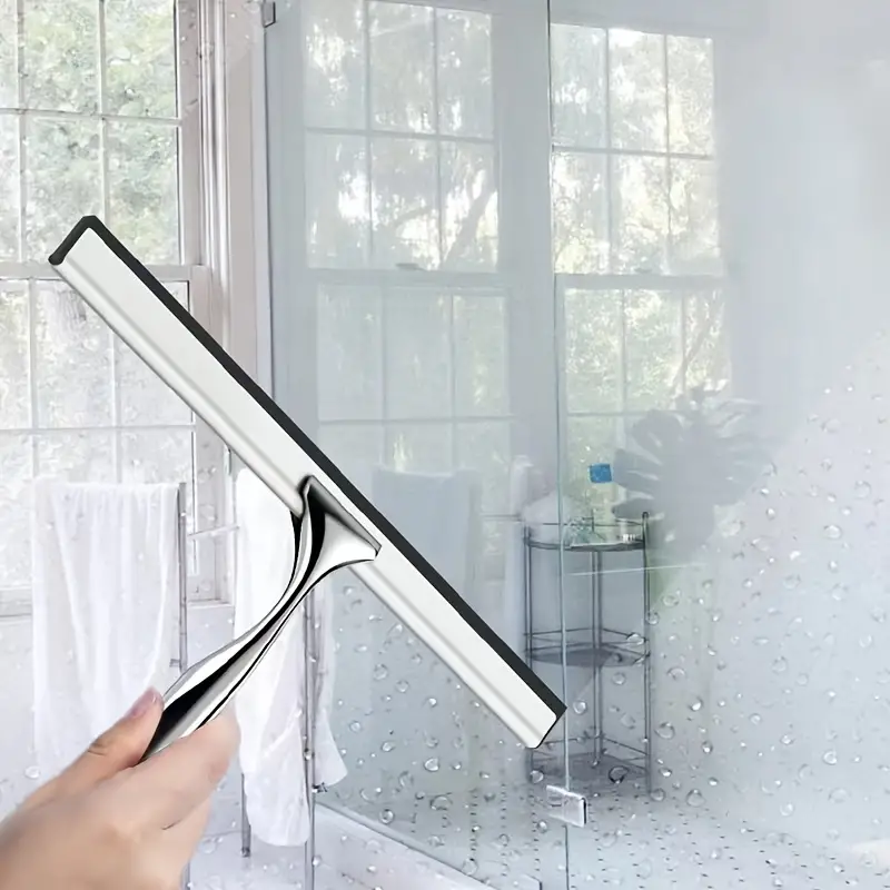 All purpose Shower Squeegee For Shower Doors Black Stainless - Temu