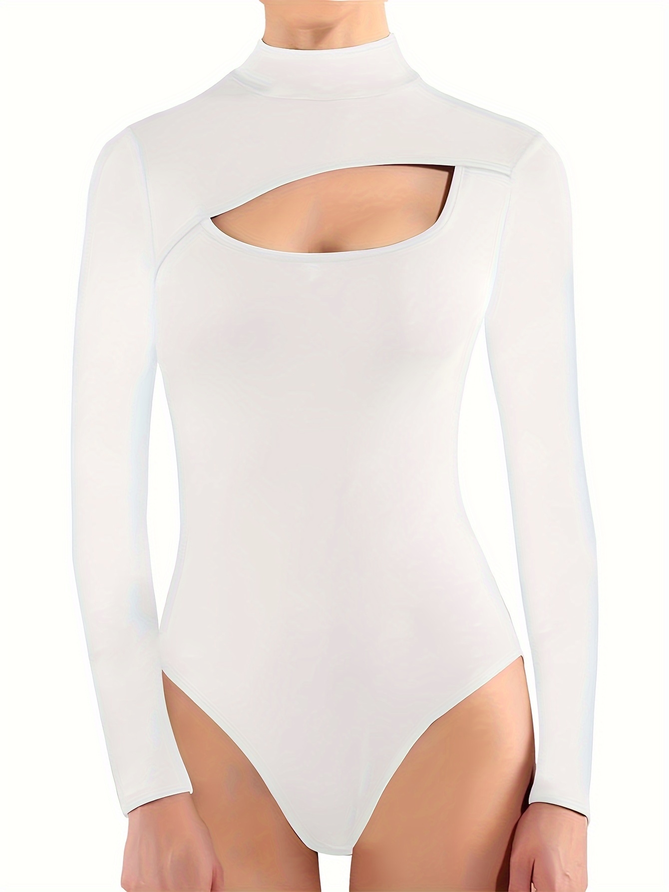 Long Sleeve Shaping Bodysuit Hollow Tummy Control Butt - Temu Canada