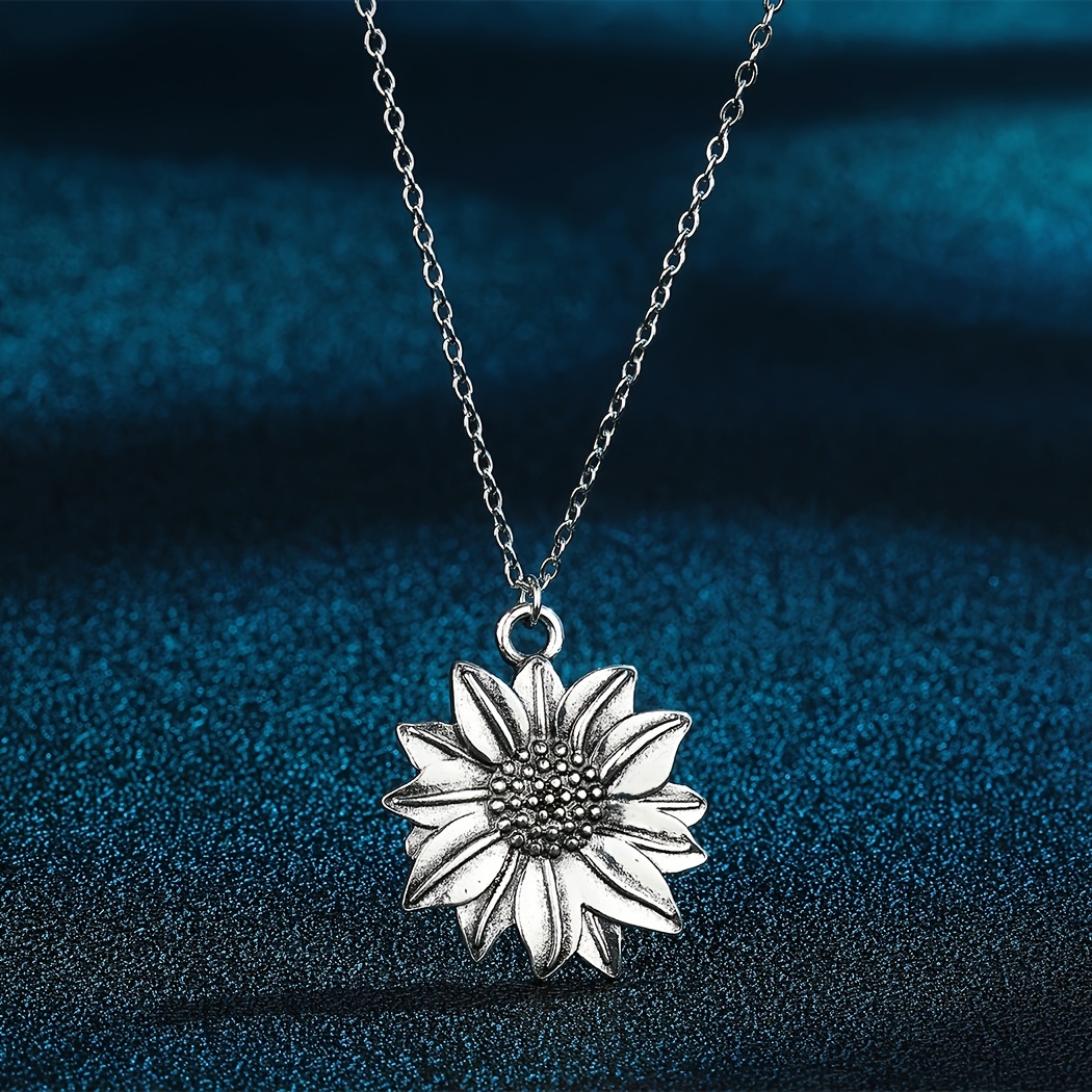Designer Fashion Artificial White Daisy Flower Locket Pendant