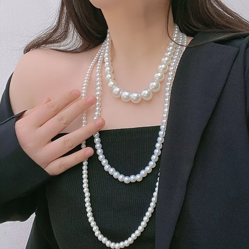 Stacked pearl sale choker