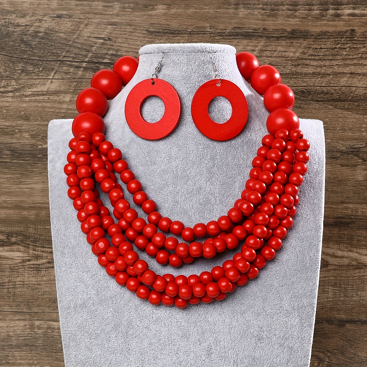 Handmade necklace - Yellow/Red