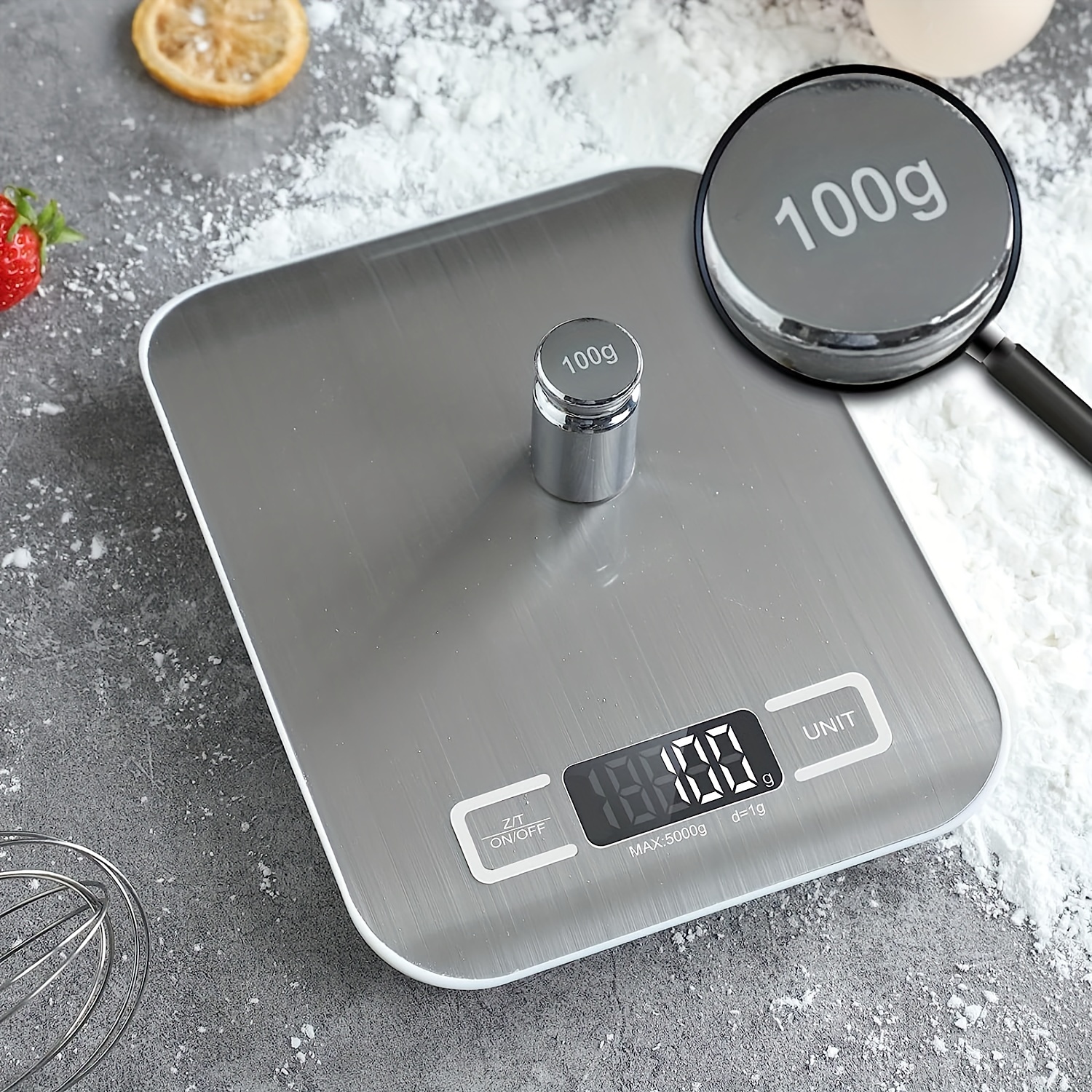 Kitchen Scale, Digital Food Scale, High Precise Measuring Scale, Large Lcd  Display With Batteries - Temu