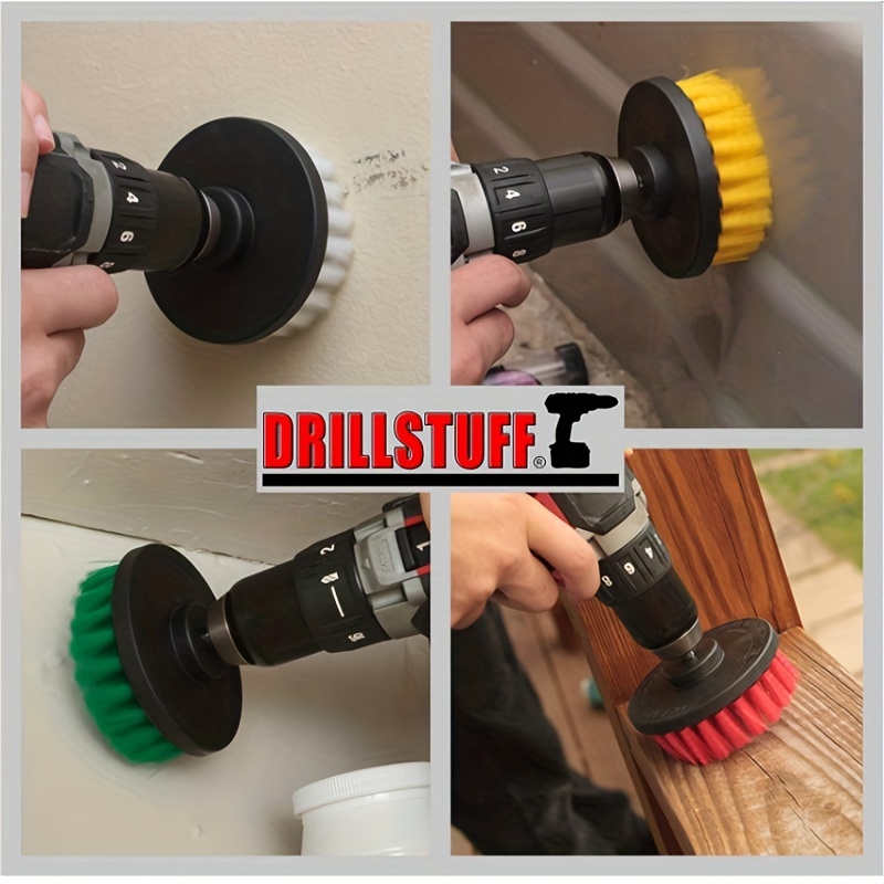 Drillstuff Grout Cleaner Brush, Bathroom Cleaner Brush, Toilet