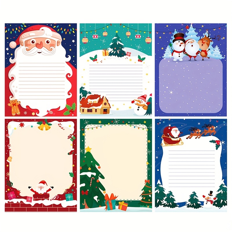 30 Sheets Of Christmas A4 Letter Paper For Writing Letters About The  Holidays