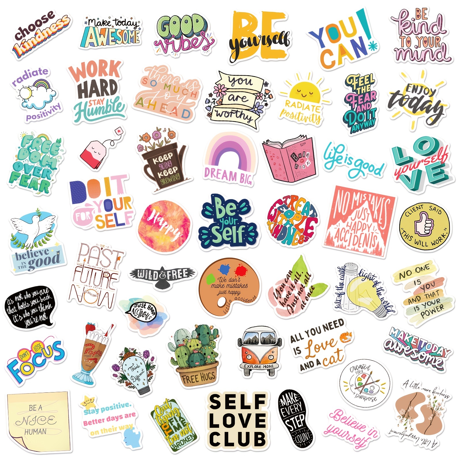  MOLNESO 160pcs Tiny Inspirational Stickers for Kids Small Clear  Quote Stickers Transparent Motivational Sticker for Scrapbooking Journaling  Water Bottles Resin Art Positive Affirmation