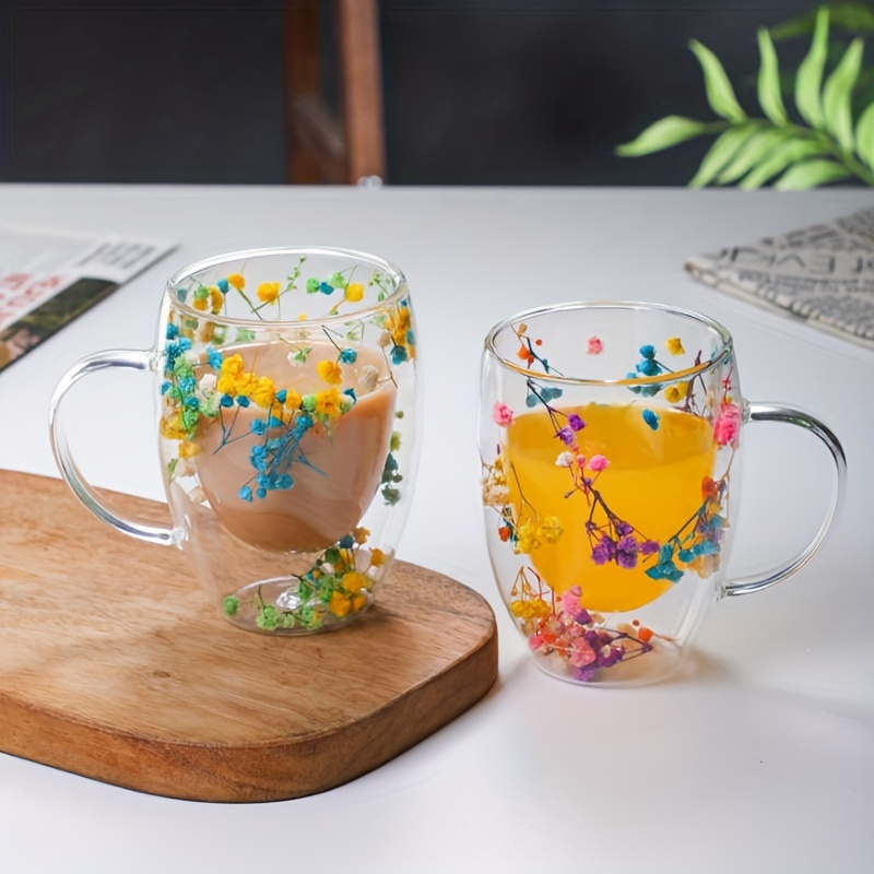 Exquisite Glass Coffee Cup With Spoon And Embossed Butterfly - Temu
