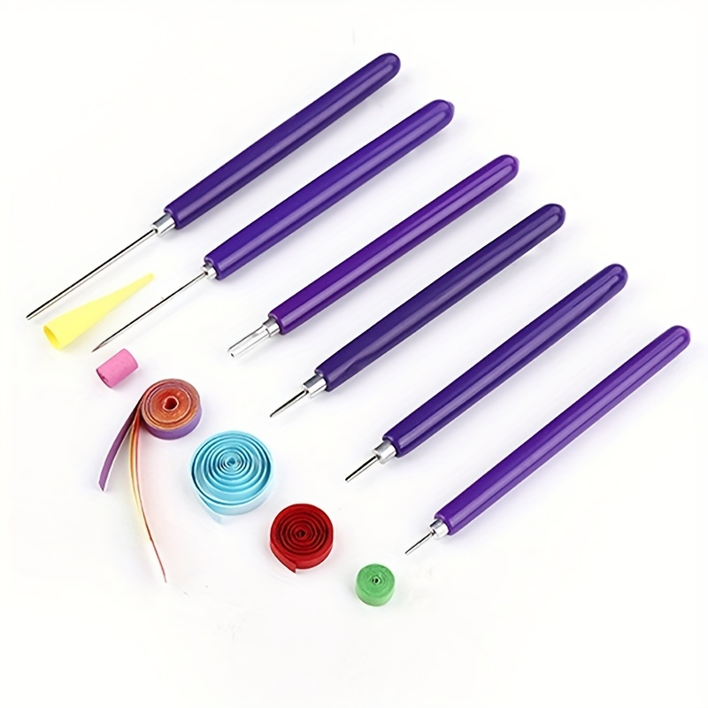 Pimoys 12 Pack Paper Quilling Tools Slotted Kit, Different Sizes Rolling Curling Quilling Needle Pen Paper Cardmaking Project Tools Set