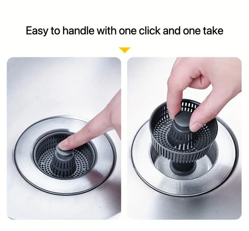 304 stainless steel kitchen sink bounce core odor proof water leakage plug filter screen drainage device vegetable washing basin universal basket accessories details 9