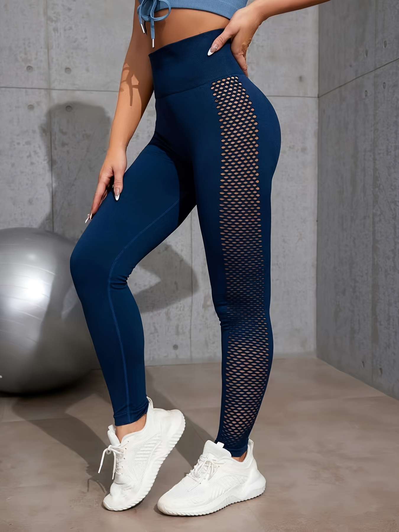Women Sexy See-through Leggings Bandage Stitching Running Yoga Outwear  Sports Casual Skinny Pants, Women's Fashion, Activewear on Carousell