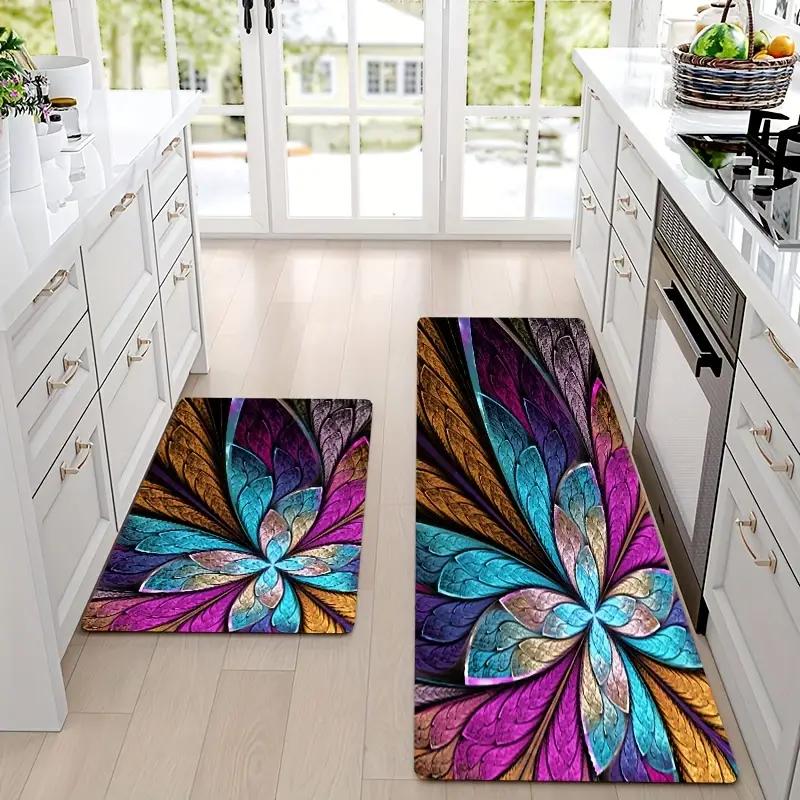 Feather Pattern Floot Mat, Comfortable And Durable Non Slip Water Absorbent  Kitchen Pads, Non Slip Pads Runner Rug, Floor Waterproof Farmhouse Kitchen  Pads Set Comfortable Office Table Pads Laundry Pads - Temu