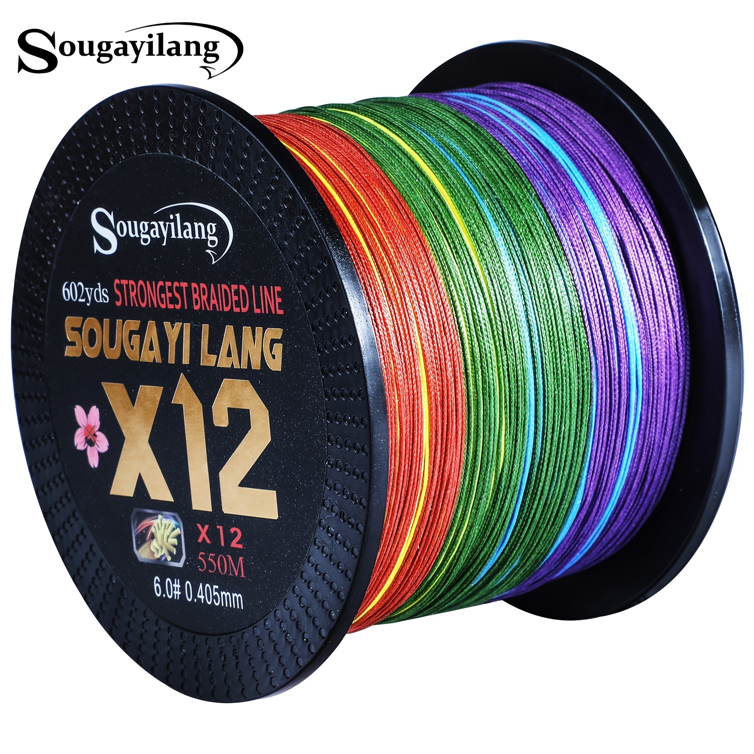 Cheap SOUGAYILANG12 Strands Fishing Line Braided Fishing Line 20LB-103LB  Super Strong Abrasion Resistant Braided Lines