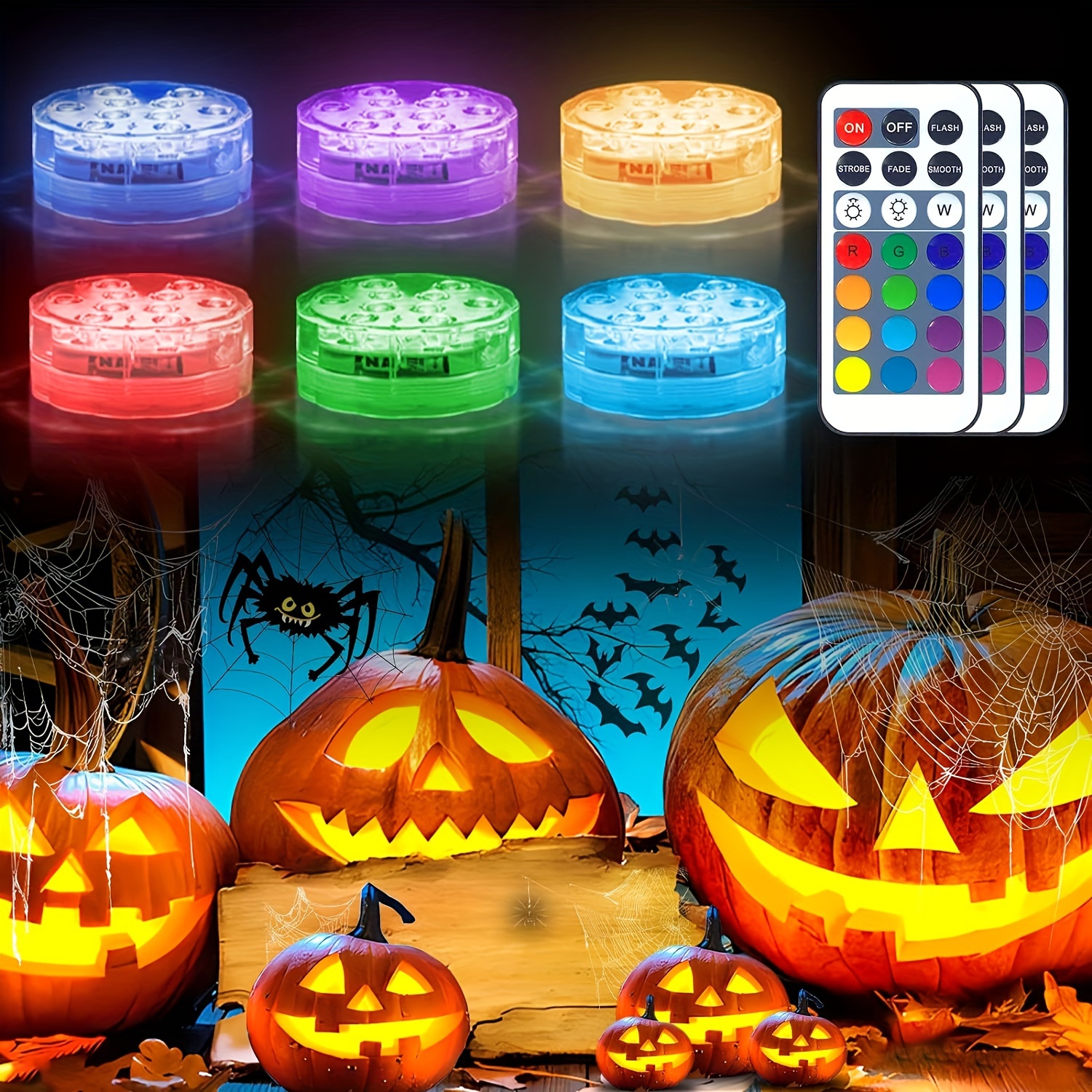 Halloween Atmosphere Light Submersible Led Pumpkin - Temu