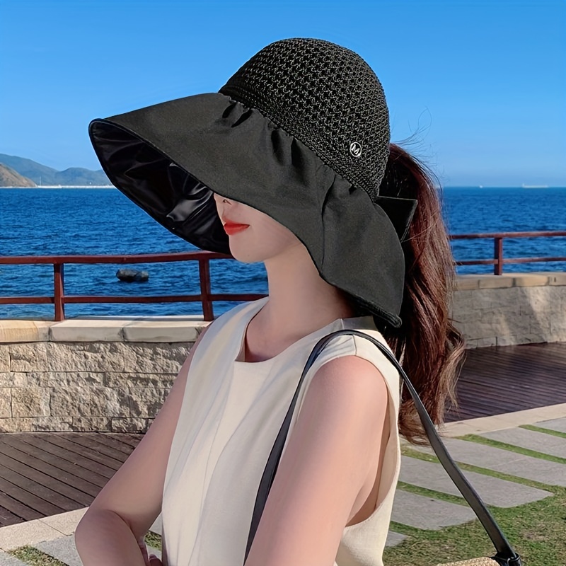 Stay Cool Protected In Style: Women's Wide Brim Hollow - Temu Canada