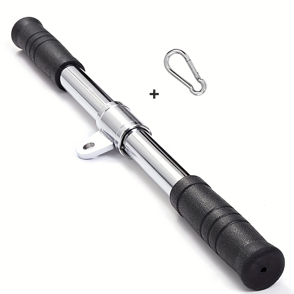 Pull Down Bar, Gym Rotating Straight Bar For Cable Machine Attachments, Biceps And Triceps Training Bar, Home & Gym Workout Equipment (1pc)