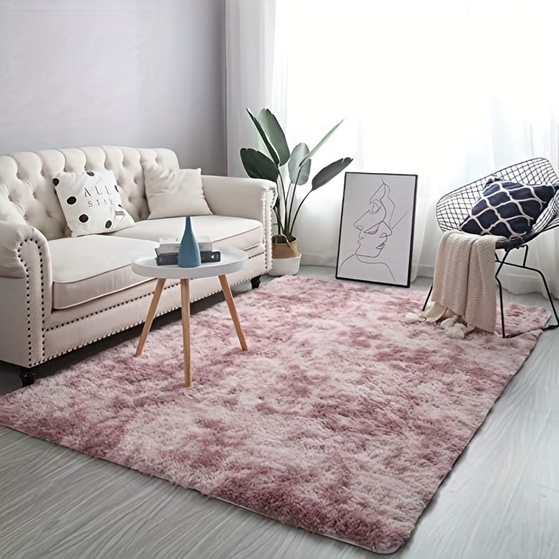 Alfombra de dormitorio de 4 x 6 pies para sala de estar, habitación de los  niños, alfombra esponjosa rosa mullida para niñas y niños, alfombras