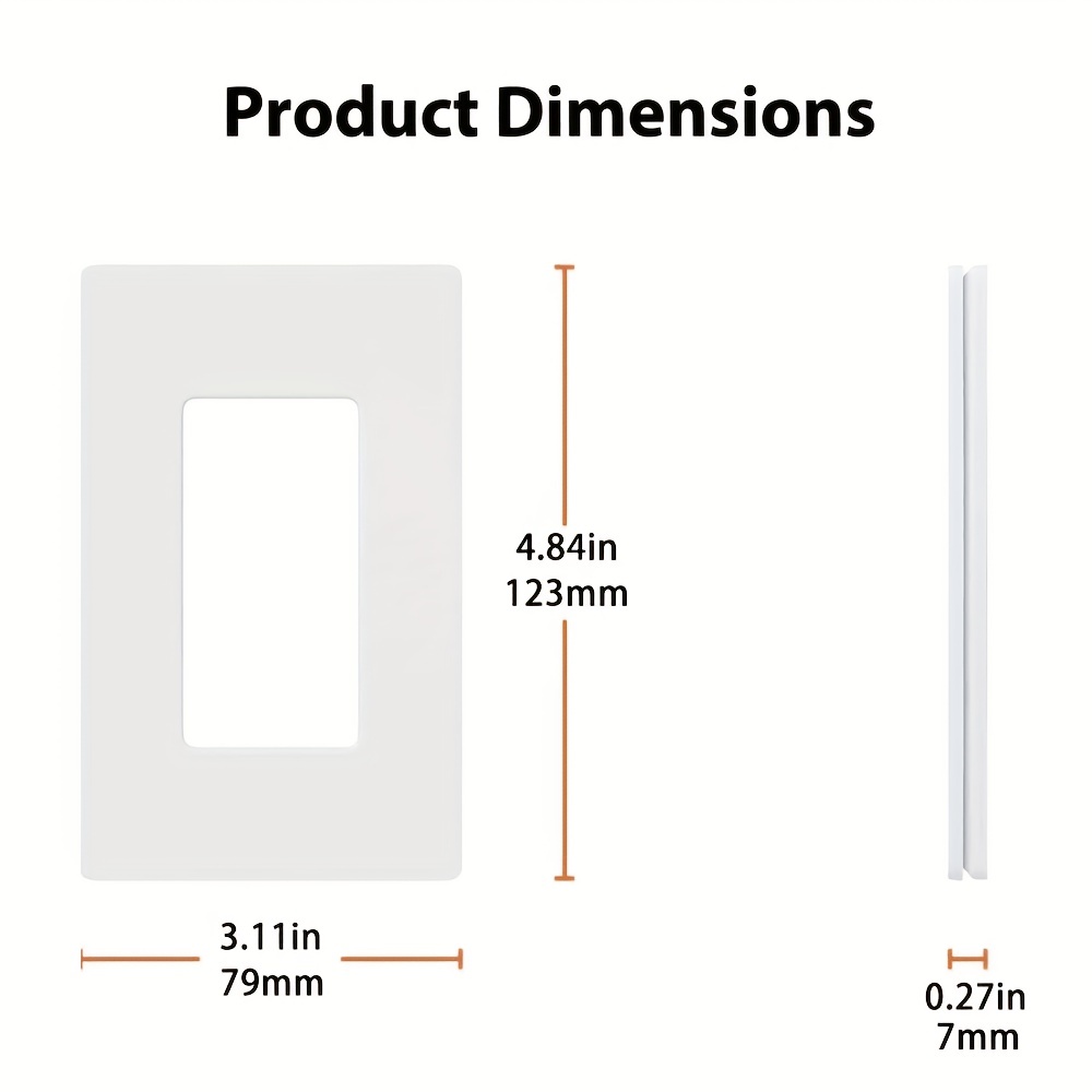 outlet cover dimensions