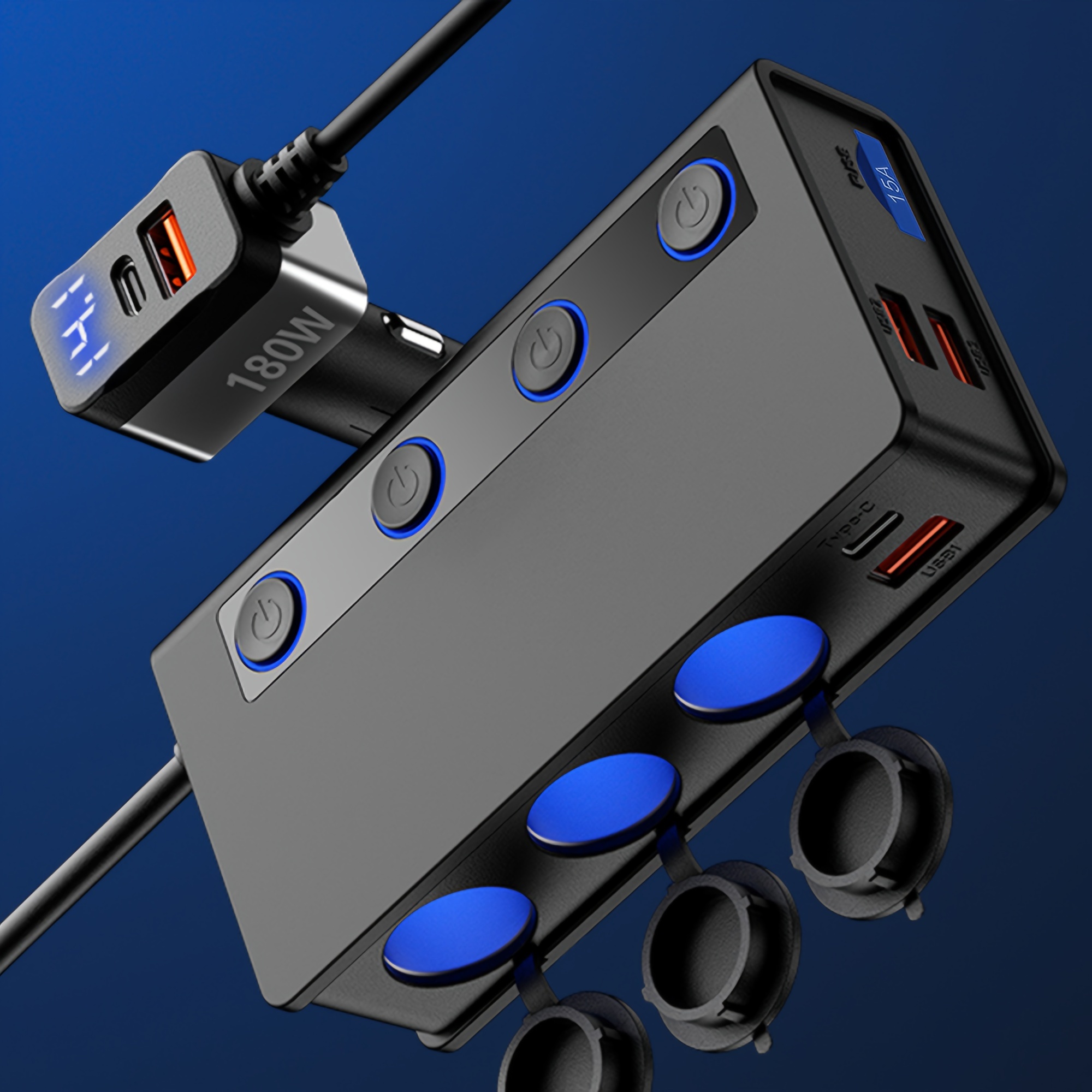 Qc3.0 Fast Charging Dual Usb Jack Socket Adapter: - Temu