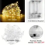 string lights, a string of led photo clips with string lights  5m 10m fairy lights picture clips string lights usb aa battery operated string lights for dorm bedroom christmas party wedding halloween christmas decoration warm white details 6
