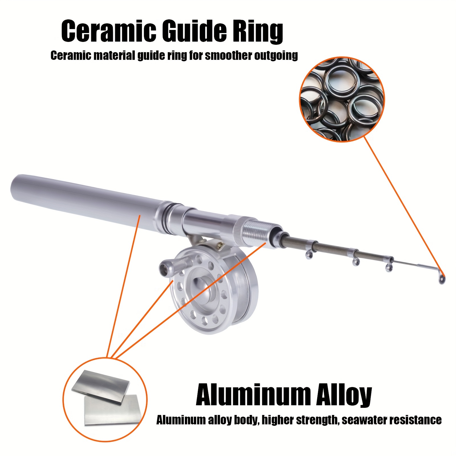 Telescopic Mini Fishing Pole Reel Combo Pen Shape Foldable - Temu