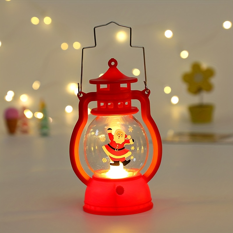 Lighted Christmas Lantern Battery Powered for Decor, Hanging