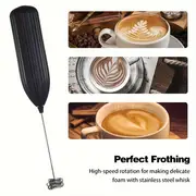 1pc electric milk frother mini milk foamer handheld electric whisk battery operated not included drink mixer hand mixer for coffee electric wireless blender for lattes cappuccino frappe chocolate portable foam maker for christmas gifts details 21