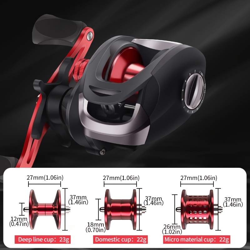  HAUT TON Dolphin Baitcaster Reel DN200 Advance Edition  Baitcasting Fishing Reels,7.2:1Gear Ratio,22LBs,5+1BB,Ring Centrifugal  Magnetic Drag System,for Saltwater,Freshwater Fishing,Left : Sports &  Outdoors