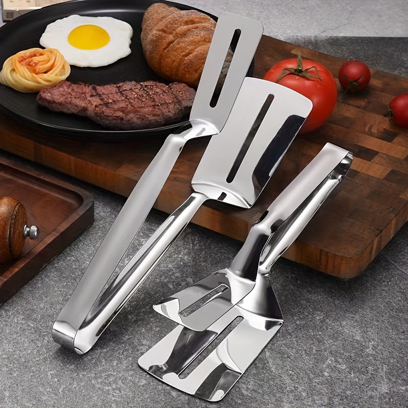 Pinces à steak, pince de cuisson 3 en 1, spatule double face, pince à spatule  multifonctionnelle