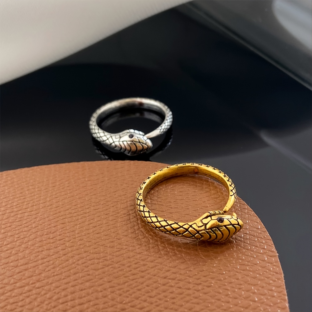 Men's Snake Adjustable Ring Open Pretty Finger Accessories