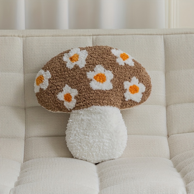 Handmade Mushroom Pillow Sofa Seat Cushion Mushroom Ornament