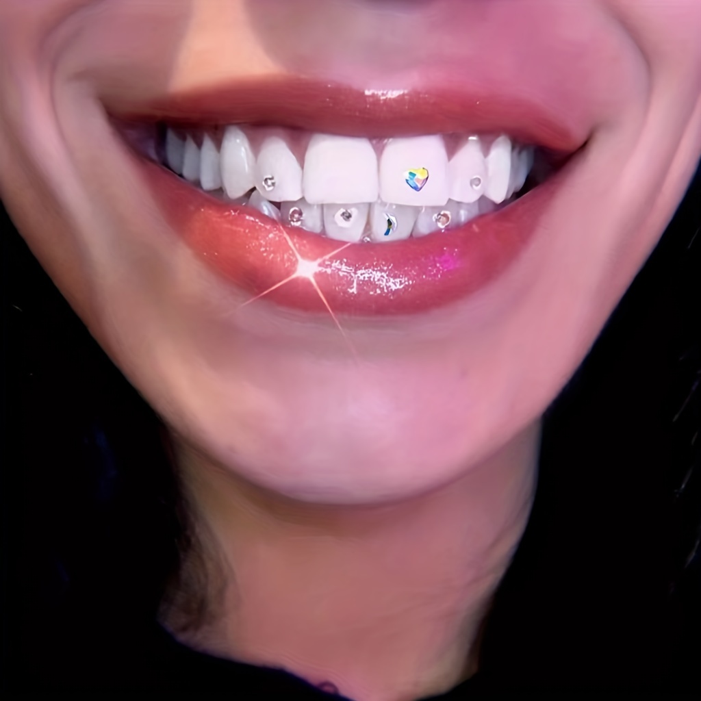 Hip Hop Dental Tooth Gems Crystal Teeth Jewelry Y2k - Temu