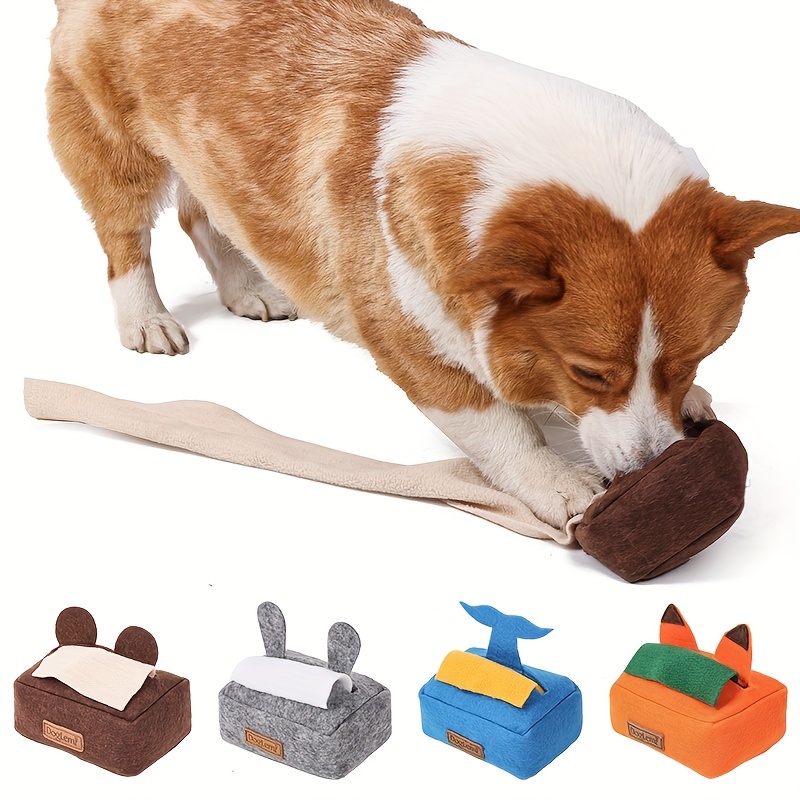 Dog Sniffing Toys Interactive Hide And Seek Tissue Box Washable
