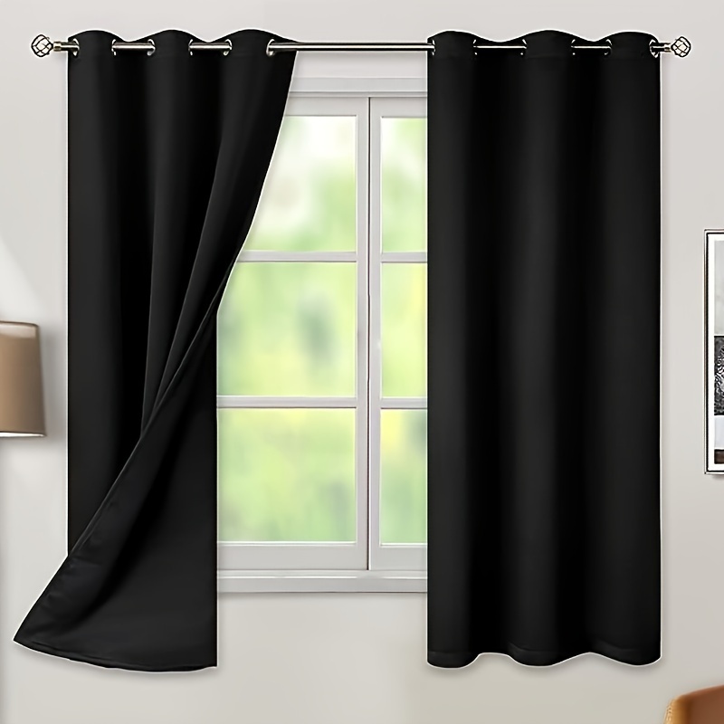 2 piezas / paneles cortinas opacas para dormitorio - paneles de girasol  cortinas térmicas de bloqueo de lámpara de ahorro de energía / decoraci  Gloria Cortinas oscuras del dormitorio