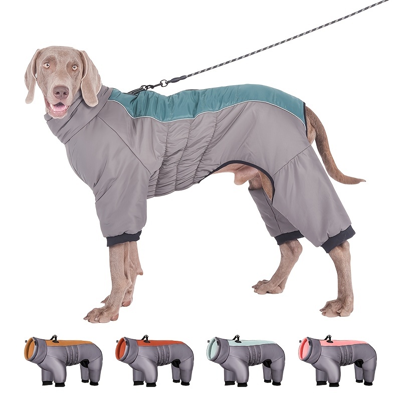 Snorda Combinaison avec Sangles Imperméable à l'Eau Hiver Veste de Chien  Chaud Manteau de Neige en Coton Doux pour les Chiens de Petite et Moyenne  Taille Temps Froid Vêtements pour Chiots 