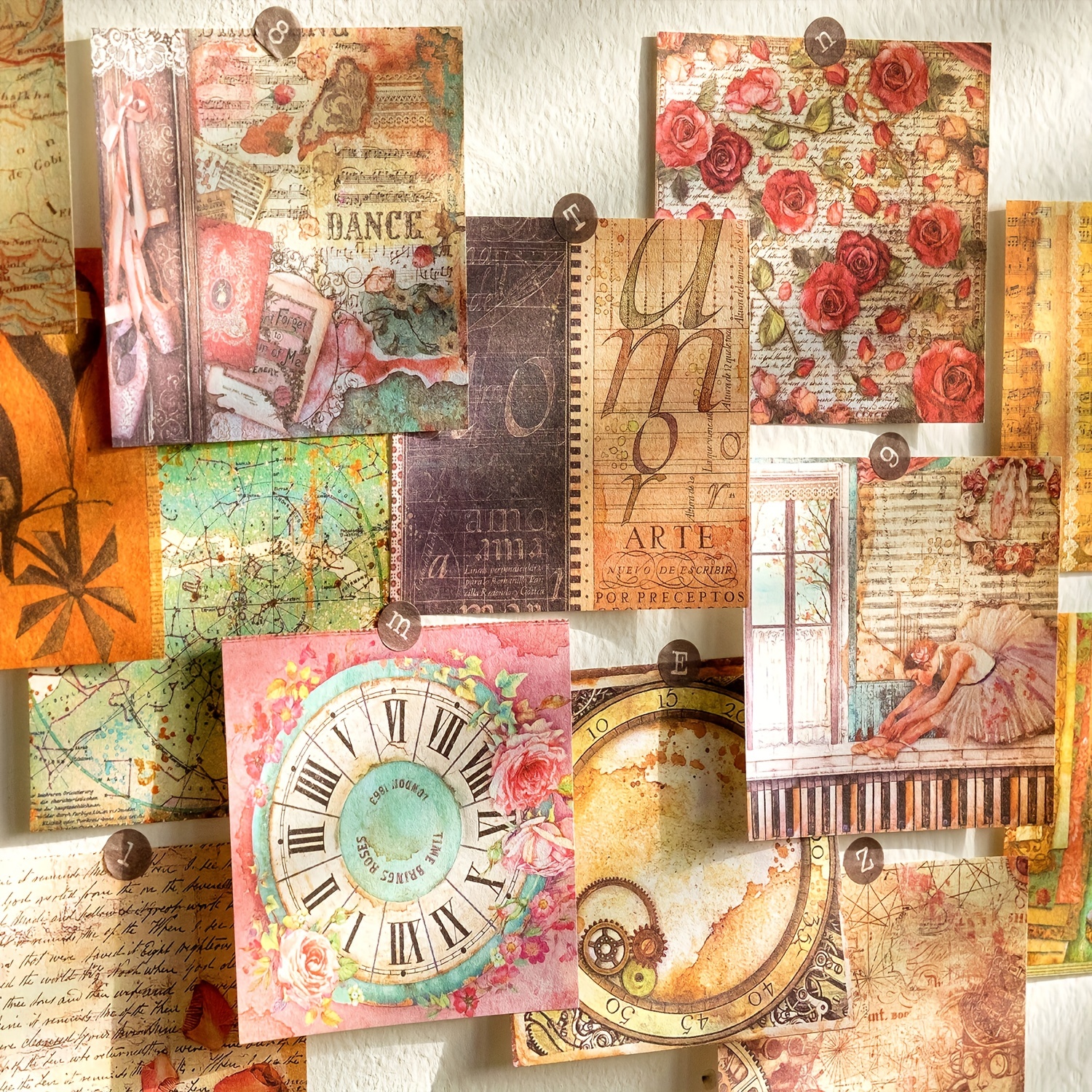 Vintage Material Paper: Anna's Dream Series Collage Book - Temu