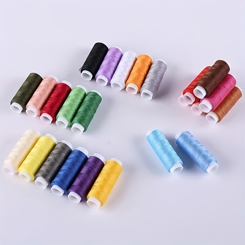 

10pcs Random Color Home Multi-color Sewing Thread Hand-stitched Sewing Thread Home Small Roll Set Multi-color Hand Stitched Polyester Thumb Hand Cross-stitch Sewing Machine Thread